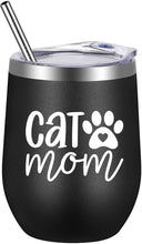 Load image into Gallery viewer, Cat Mom Wine Tumbler

