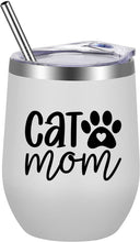 Load image into Gallery viewer, Cat Mom Wine Tumbler
